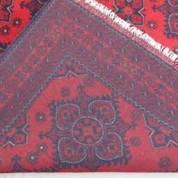 7x10 Geometric Rug - Dark Red Afghan Hand Knotted Veg Dyes Wool Tribal Oriental Turkmen Bukhara Living Room Bedroom Carpet - thumbnail 4