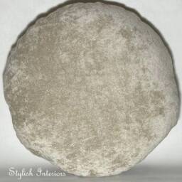 Handmade Round Kensington Velvet Cushion Covers Circle Bed Sofa Pillowcase - thumbnail 2