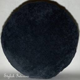 Handmade Round Kensington Velvet Cushion Covers Circle Bed Sofa Pillowcase - thumbnail 3