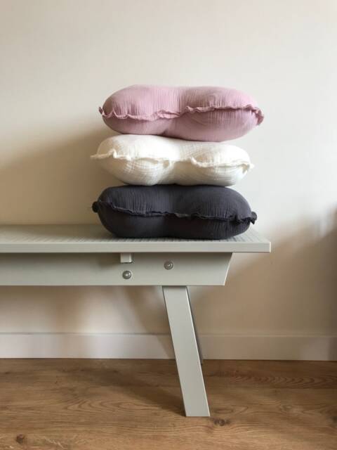 Muslin Cotton Heart Pillow Set Kids Room Decor - image 1