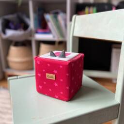 New - Toniebox Cover/Protective Cover With Name Pink, Rose, Blue, Green, Grey Stars - thumbnail 4