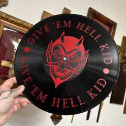 Give Em Hell My Chemical Romance Inspired , Record Wall Art, Gothic, Music Lover, Gift, Vinyl, Tattoo Style, Retro - thumbnail 2