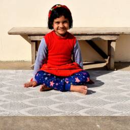 Square Cotton Rug, Woven Area Rugs For Sale, Rustic Rugs, Decorative Bohemian Indian - thumbnail 4