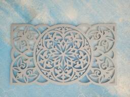 "Large Metal Wall Decor, Art -Silver, 39"" - 97cm Wide, 22" - thumbnail 1