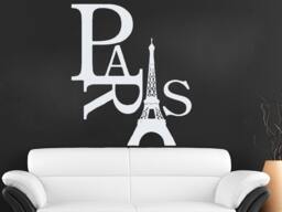 Wall Decals Eiffel Tower Paris Decal Vinyl Sticker Nursery Family Bedroom Home Decor Interior Design Art Murals Ms520 - thumbnail 1