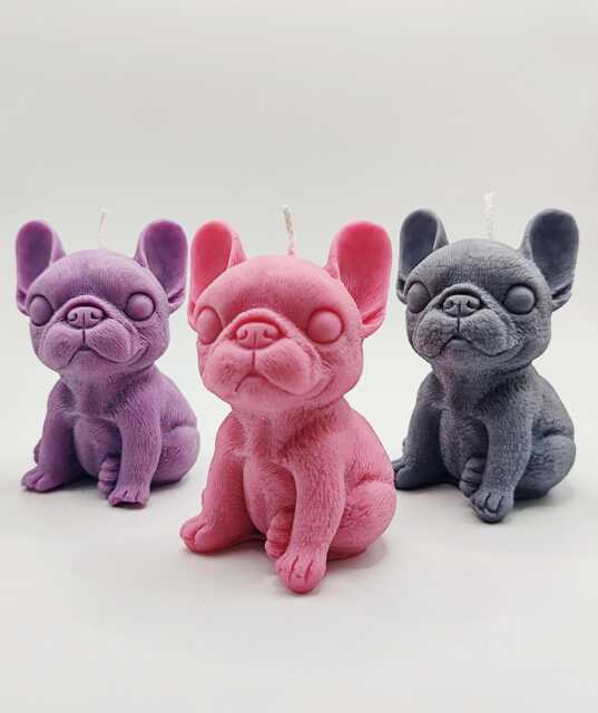 Handmade French Bulldog Candle Scented Soy Wax, Dog Lover Gift - image 1