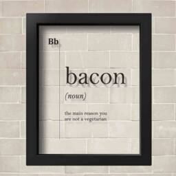 Transparent Bacon Definition Print Kitchen Decor Wall Art Gift For Food Lover For Foodie Funny Cook - thumbnail 2