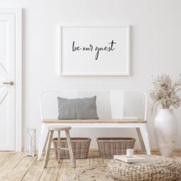 Be Our Guest - Landscape Print Bedroom Wall Art Entryway Decor Room D??cor New Home Gift Typography Poster Unframed - thumbnail 1