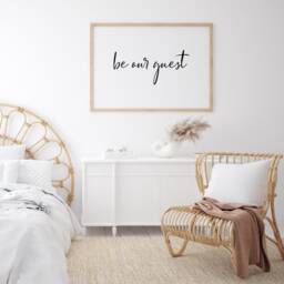 Be Our Guest - Landscape Print Bedroom Wall Art Entryway Decor Room D??cor New Home Gift Typography Poster Unframed - thumbnail 4