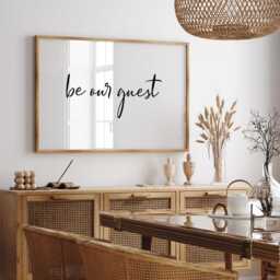 Be Our Guest - Landscape Print Bedroom Wall Art Entryway Decor Room D??cor New Home Gift Typography Poster Unframed - thumbnail 2