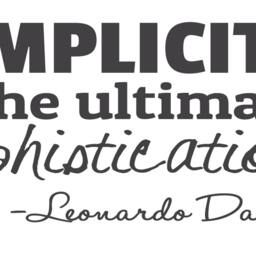 Leonardo Davinci Quote Vinyl Wall Decal, Simplicity Is Sophistication - thumbnail 3