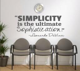 Leonardo Davinci Quote Vinyl Wall Decal, Simplicity Is Sophistication - thumbnail 1