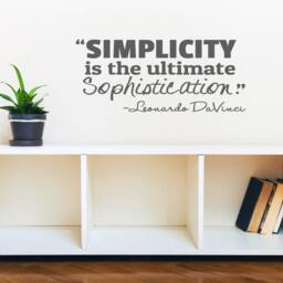 Leonardo Davinci Quote Vinyl Wall Decal, Simplicity Is Sophistication - thumbnail 2