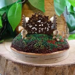 Tree Of Life Tea Light Holder, Pixie House. Polymer Clay Miniature Fairy Garden, Cottage, Clay - thumbnail 3