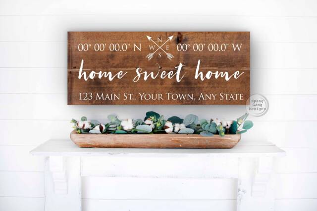 Realtor Sign - Closing Gift Coordinates Housewarming Gps Latitude Longitude New House - image 1