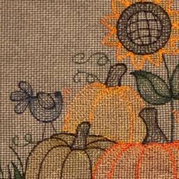Apple Pumpkin Wall Hanging, Embroidered On Window Screen, Fruit Basket, Pears, Picture Frame, Sunflowers, Rustic Barn Wall Art Decor, Gift - thumbnail 4
