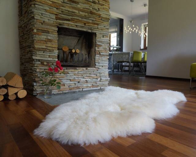 Original, Natural Giant Rug White Genuine Sheepskin Rugs Exclusive Throw Carpet Shag - image 1
