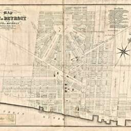 Antique Detroit Map Print Vintage Michigan City Plan - thumbnail 3