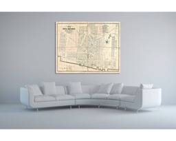 Antique Detroit Map Print Vintage Michigan City Plan - thumbnail 1
