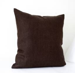 Brown Linen Pillow Cover, Pillowcase, Pure Throw Cover - thumbnail 1