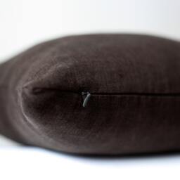 Brown Linen Pillow Cover, Pillowcase, Pure Throw Cover - thumbnail 3