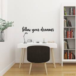 Follow Your Dreams Inspirational Motivational Wall Decal Quote Art For Home Living Room Office Gym Decor Decorations 36x7Inches - thumbnail 1