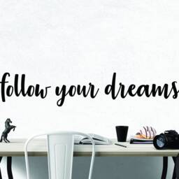 Follow Your Dreams Inspirational Motivational Wall Decal Quote Art For Home Living Room Office Gym Decor Decorations 36x7Inches - thumbnail 2
