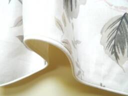 Kravet Owlish Blush Or Multi -Window Valance Lined Corded Rod Pocket Scalloped Kate Spade Designer Linen Fabric Made To Order - thumbnail 3