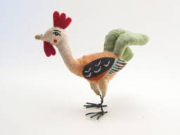 Vintage Inspired Spun Cotton Rooster Figure - thumbnail 1