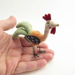 Vintage Inspired Spun Cotton Rooster Figure - thumbnail 4