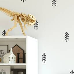 Woodland Trees - Vinyl Wall Decals Irregular Hand Drawn Stickers Wilderness Forest Wild Pine Baby Boy Nursery Kids Room D??cor - thumbnail 2