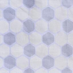 Yellow & White Bee Pillowcase With Flower Cuff Honeycomb Pattern - thumbnail 2