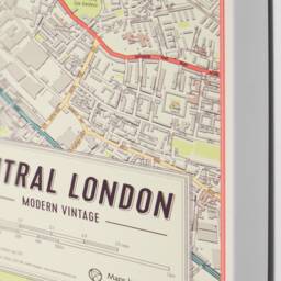 Canvas Map Of London Print - Free Shipping, Gift For Him, Her, World Map, Wall Decor, Push Pin Map - thumbnail 2