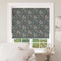 Custom Made To Measure Roman Blind Shade William Morris Golden Lily Jewel Hand Crafted - thumbnail 1