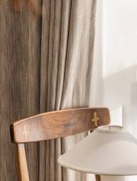 Coffey Semi-Blackout Curtain, Herringbone Pattern, Room Darkening Custom Curtain Panel For Livingroom & Bedroom, 1Pc - thumbnail 1