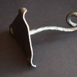 Hand Forged Candle Holder, Minimalist Steel Candlestick, Housewarming Decor - thumbnail 4