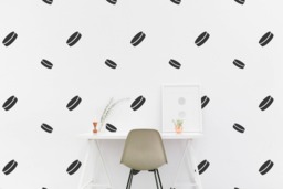 Ice Hockey Puck Wall Decal Pattern Nhl Puck Sport Kids Room Wall Sticker Bedroom Living Wallpaper Vinyl Decals Home Decor Stickers - thumbnail 1