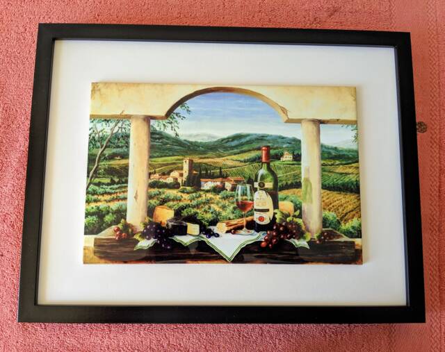 "Tuscany Scenery Ceramic Wall Art Tile, 8"" By 12" - image 1