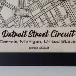 Detroit Street Circuit Wall Art Laser Engraved Wood, Indycar Gp Gift - thumbnail 3
