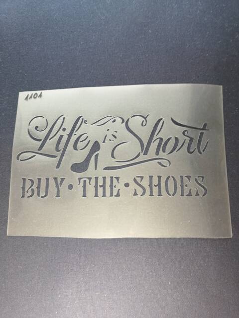 Life Is Short Stencil, Flexible, Reusable, 125Mic, Wall Decor, Home Decor, Furniture Painting, Card Making, Craft Stencil From Bitofeverythingbyb