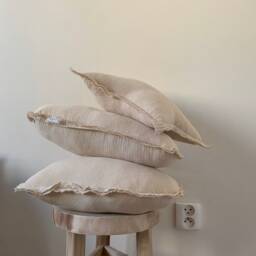 Cream Muslin Star Pillow Kids Room Decor - thumbnail 3