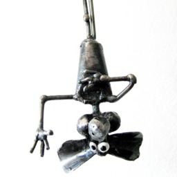"Mouse Pendulum Clock With Mice Blowing Kisses Reminding You That ""Its Time For Love" - thumbnail 4