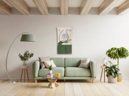Hand-Embroidered Cream & Sage Green Wall Tapestry - Large Minimalist Textile Art 60??115 Modern Home Decor New Or Mother's Day Gift