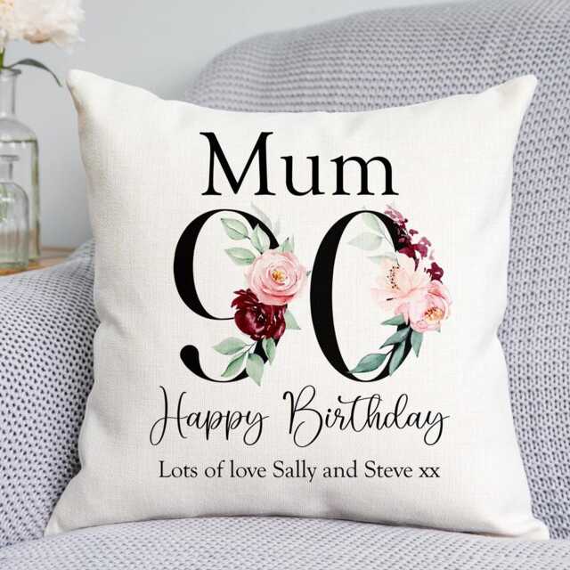 Personalised 90Th Birthday Cushion - Age - image 1