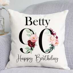 Personalised 90Th Birthday Cushion - Age - thumbnail 2