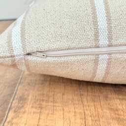 1704. Albi Natural Stripe Heavy French Linen Look Cushion Cover, Various Sizes - thumbnail 2