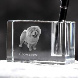 Chow Chow, Crystal Pen Holder With Dog, Souvenir, Decoration, Limited Edition, Collection - thumbnail 2