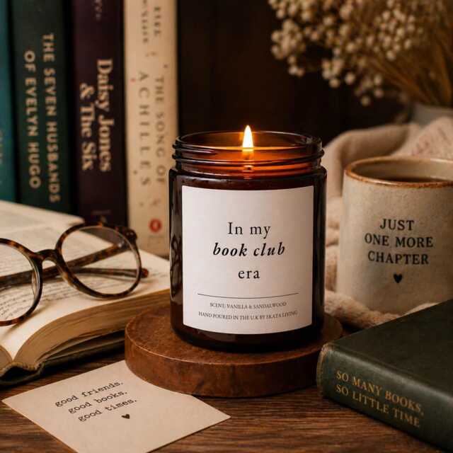 Book Lover Candle Gift, in My Club Era Candle, Reading Cosy Reader Gift - image 1