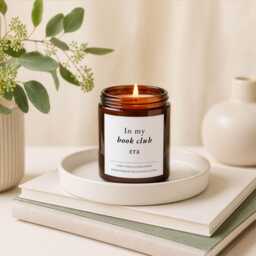 Book Lover Candle Gift, in My Club Era Candle, Reading Cosy Reader Gift - thumbnail 2