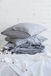 Linen Duvet Cover Set With Pillow Covers - Bedding Queen King Twin Custom Sizes Farmhosue Bed Linens Stonewashed